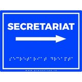 Placuta pentru nevazatori secretariat scoala text in braille